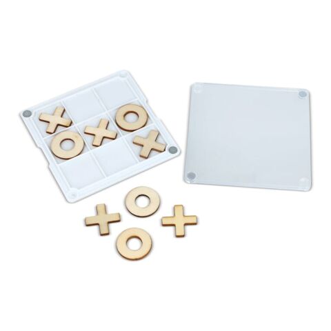 Tic-Tac-Toe-Untersetzer Weiss | ohne Werbeanbringung | Nicht verfügbar | Nicht verfügbar