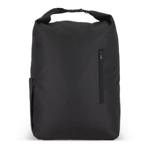 R-PET 600D Rolltop-Rucksack 20L Schwarz | ohne Werbeanbringung | Nicht verfügbar | Nicht verfügbar