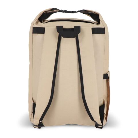 R-PET 600D Rolltop-Rucksack 20L Ecru | ohne Werbeanbringung | Nicht verfügbar | Nicht verfügbar