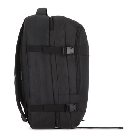 R-PET 600D Handgepäck Rucksack 22L Schwarz | Digital Transferdruck | Vorderseite | 120 mm x 170 mm
