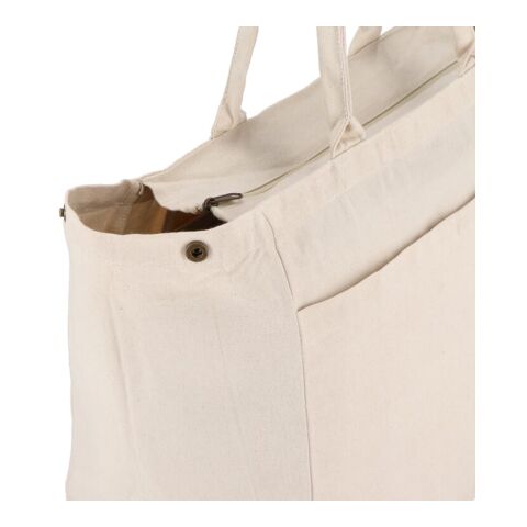 Baumwoll-Tragetasche mit Reißverschluss OEKO-TEX® 39 x 24 x 34cm 320g/m² Ecru | ohne Werbeanbringung | Nicht verfügbar | Nicht verfügbar