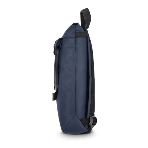rPET 600D Navi Laptop-Rucksack 36 x 40 x 10 cm Marineblau | Digital Transferdruck | Vorderseite | 180 mm x 190 mm