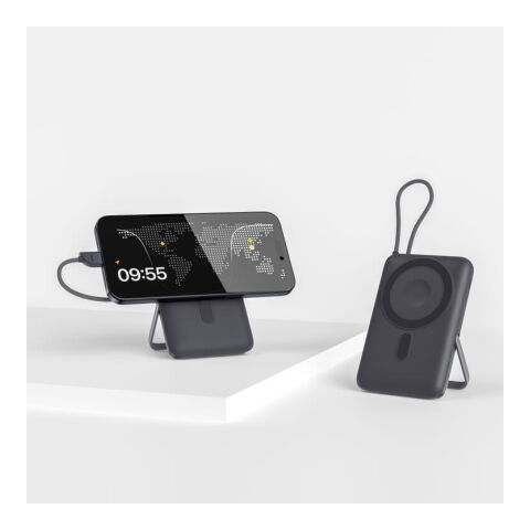 Nova Wireless Powerbank Kompatibel mit MagSafe und Apple Watch 10000 mAh Dunkelgrau