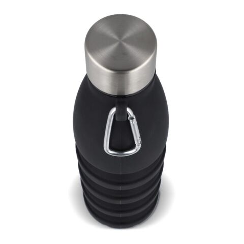 Faltbare Wasserflasche 550 ml Schwarz | ohne Werbeanbringung | Nicht verfügbar | Nicht verfügbar