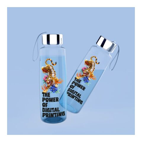 Trinkflasche aus Glas 500ml Transparent | 1-farbiger Tampondruck | Kappe | Ø 30 mm | Nicht verfügbar