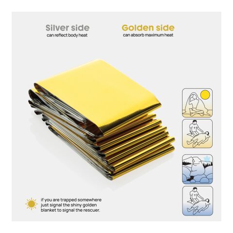 Solra-Rettungsdecke in RCS-Tasche aus recyceltem RPET schwarz | ohne Werbeanbringung | Nicht verfügbar | Nicht verfügbar