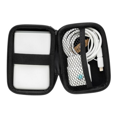 Surge 3-tlg. 20W Type-C Ladeset aus RCS recyceltem PET schwarz | ohne Werbeanbringung | Nicht verfügbar | Nicht verfügbar