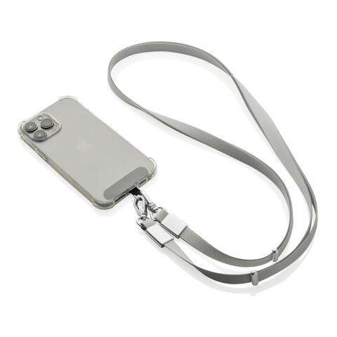 Nivo Crossbody-Handyband aus RCS recyceltem PET grau | ohne Werbeanbringung | Nicht verfügbar | Nicht verfügbar