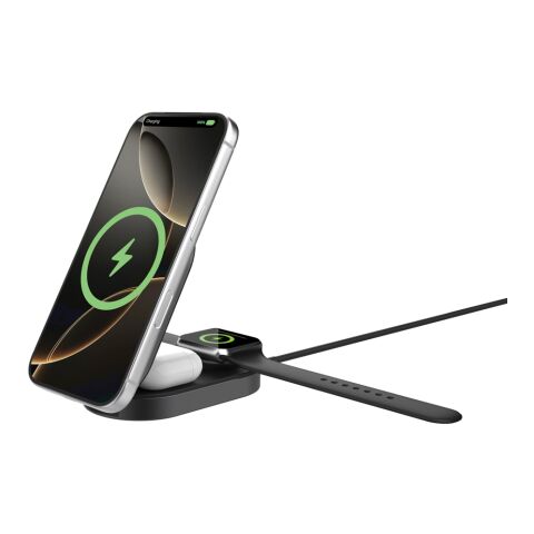 Quantum Ultra-Fast 3-in-1 25W faltbarer Wireless Charger grau-schwarz | ohne Werbeanbringung | Nicht verfügbar | Nicht verfügbar