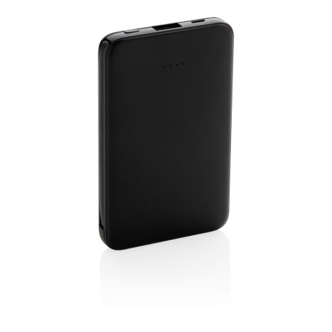 5.000 mAh Powerbank mit integriertem Kabel schwarz