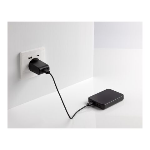 Boostcore 5.000mAh Powerbank aus RCS rec. Kunststoff schwarz | ohne Werbeanbringung | Nicht verfügbar | Nicht verfügbar