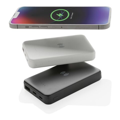 5.000mAh 5W Wireless Powerbank aus RCS recyceltem Kunststoff schwarz | ohne Werbeanbringung | Nicht verfügbar | Nicht verfügbar