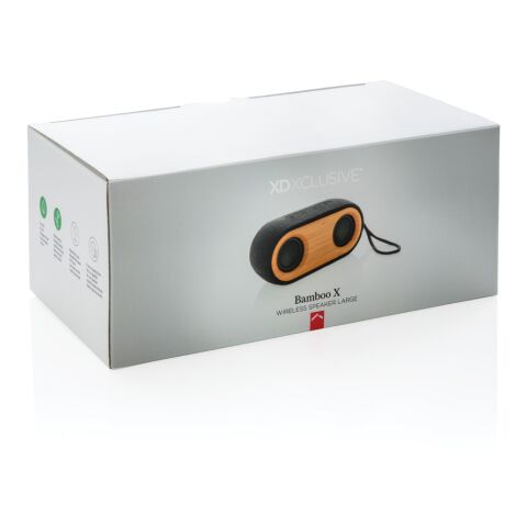 Bamboo X doppelter Lautsprecher schwarz-braun | ohne Werbeanbringung | Nicht verfügbar | Nicht verfügbar