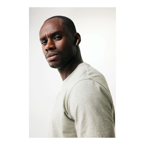 TWS-Kopfhörer aus RCS recyceltem Kunststoff und Bambus braun | ohne Werbeanbringung | Nicht verfügbar | Nicht verfügbar