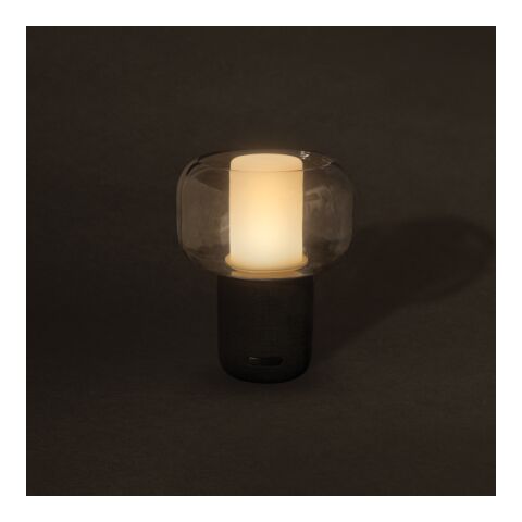 Lux 10W Lautsprecherlampe aus RCS recyceltem Kunststoff schwarz | ohne Werbeanbringung | Nicht verfügbar | Nicht verfügbar