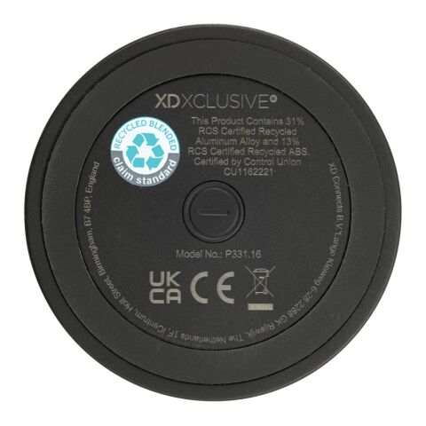 Nivio magnetischer 5W-Speaker aus RCS recyceltem Aluminium schwarz | ohne Werbeanbringung | Nicht verfügbar | Nicht verfügbar