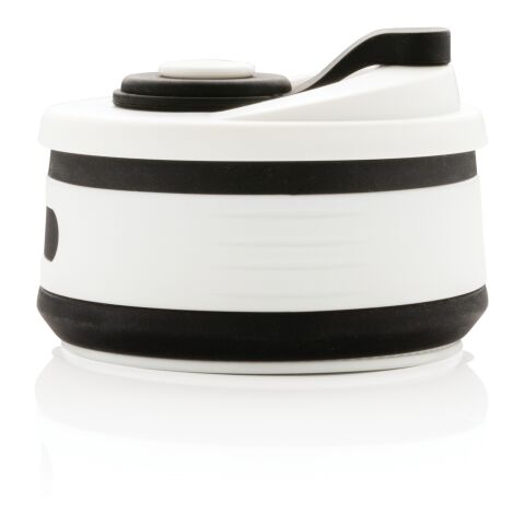 faltbarer Silikon-Becher mit Deckel schwarz | ohne Werbeanbringung | Nicht verfügbar | Nicht verfügbar