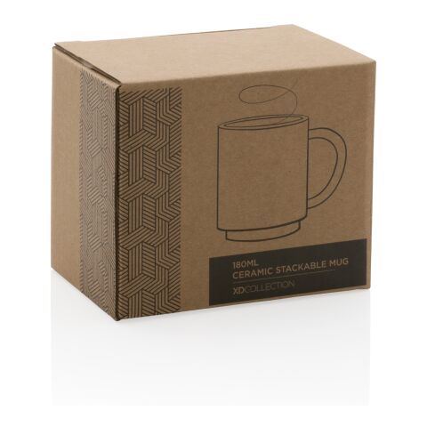 Stapelbare Keramiktasse, 180ml schwarz | ohne Werbeanbringung | Nicht verfügbar | Nicht verfügbar