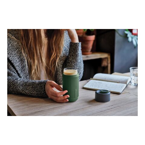 Black+Blum Glas-Reisebecher 340ml Olivgrün | ohne Werbeanbringung | Nicht verfügbar | Nicht verfügbar