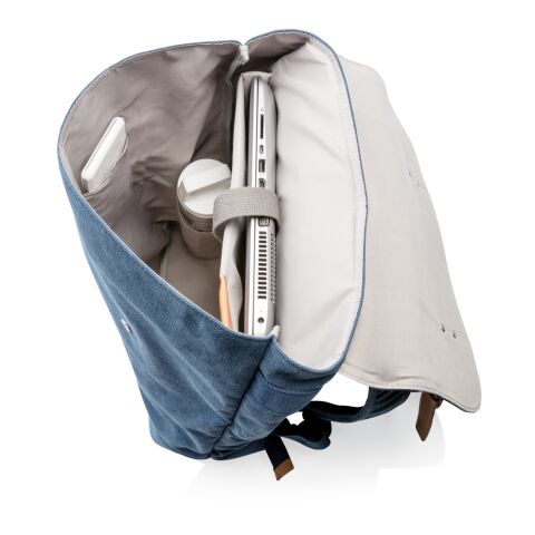 Canvas Laptop-Rucksack, PVC frei blau | ohne Werbeanbringung | Nicht verfügbar | Nicht verfügbar | Nicht verfügbar