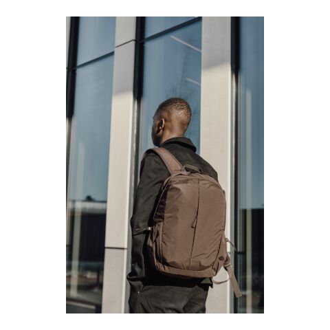 KENTO URBAN 15,6" Rucksack aus RCS recyceltem Nylon braun | ohne Werbeanbringung | Nicht verfügbar | Nicht verfügbar