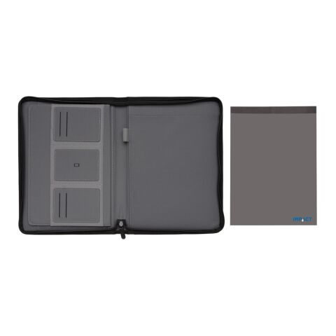 Impact AWARE™ RPET A4 Portfolio mit Reißverschluss grau | ohne Werbeanbringung | Nicht verfügbar | Nicht verfügbar