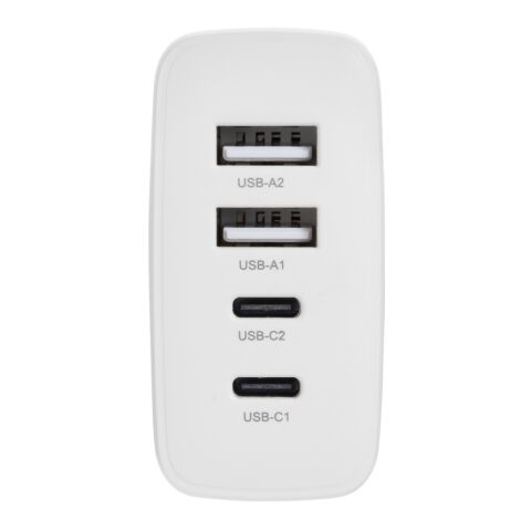 TravelCharge Pro Reiseladegerät mit USB-C aus RCS rec. ABS weiß-schwarz | ohne Werbeanbringung | Nicht verfügbar | Nicht verfügbar