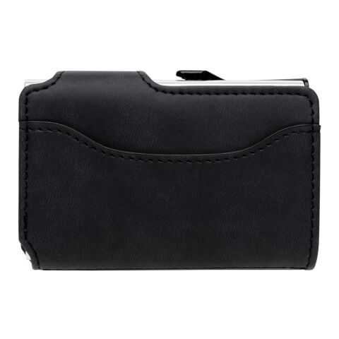 Aluminium RFID Kartenhalter mit PU-Börse schwarz | ohne Werbeanbringung | Nicht verfügbar | Nicht verfügbar