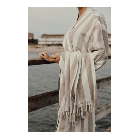 VINGA Ornos GRS Hamam-Bademantel S/M beige-weiß | ohne Werbeanbringung | Nicht verfügbar | Nicht verfügbar | Nicht verfügbar