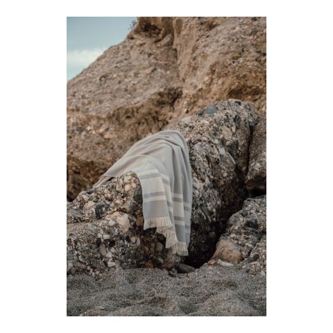 VINGA Tolo Hamam-Frottierhandtuch grau-off white | ohne Werbeanbringung | Nicht verfügbar | Nicht verfügbar | Nicht verfügbar