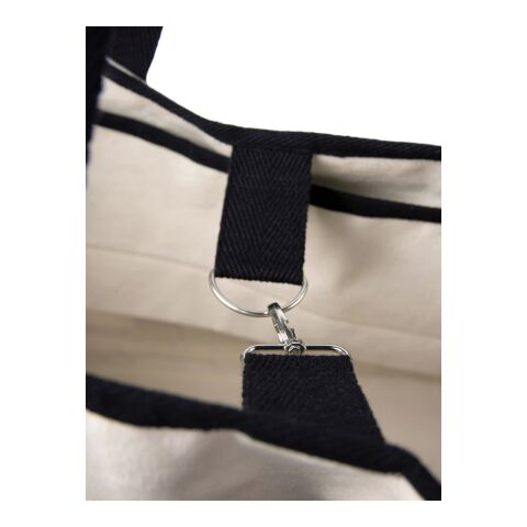 VINGA Volonne AWARE™ Strandtasche aus recyceltem Canvas off white-schwarz | ohne Werbeanbringung | Nicht verfügbar | Nicht verfügbar | Nicht verfügbar