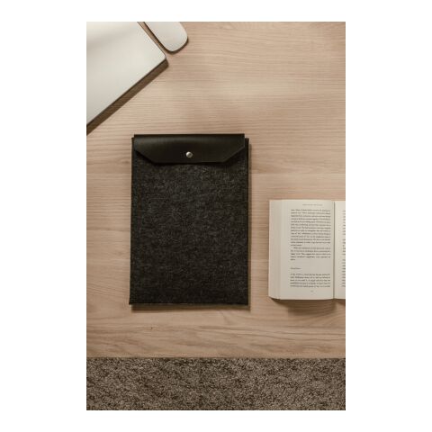 VINGA Albon 14&quot; Laptop-Seeve aus GRS recyceltem Filz schwarz | ohne Werbeanbringung | Nicht verfügbar | Nicht verfügbar