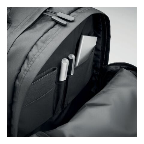 Laptop-Rucksack 300D RPET schwarz | ohne Werbeanbringung | Nicht verfügbar | Nicht verfügbar | Nicht verfügbar