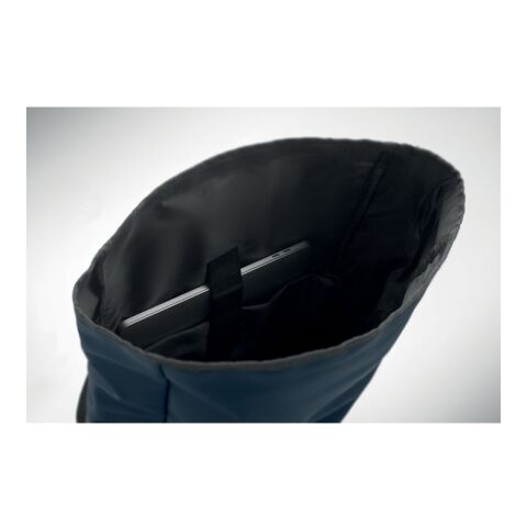 Rolltop-Rucksack 600D RPET blau | ohne Werbeanbringung | Nicht verfügbar | Nicht verfügbar | Nicht verfügbar