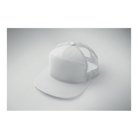 Flache Kappe 7 Panels weiß | ohne Werbeanbringung | Nicht verfügbar | Nicht verfügbar | Nicht verfügbar