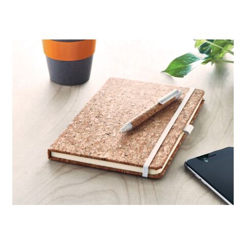 DIN A5 Kork Notizbuch Set beige | ohne Werbeanbringung | Nicht verfügbar | Nicht verfügbar | Nicht verfügbar