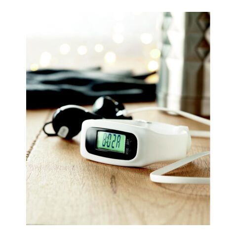 Pedometer Armband weiß | ohne Werbeanbringung | Nicht verfügbar | Nicht verfügbar