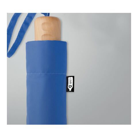 Faltbarer Regenschirm mit Holzgriff königsblau | ohne Werbeanbringung | Nicht verfügbar | Nicht verfügbar | Nicht verfügbar