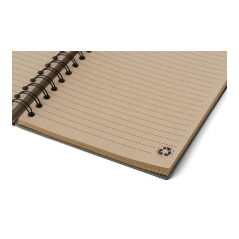 Hardcover-Notizbuch aus recyceltem Karton Caleb Grün | ohne Werbeanbringung | Nicht verfügbar | Nicht verfügbar