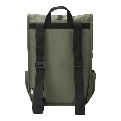 RPET Polyester (300D) Rucksack mit Lasche Lyric beige | ohne Werbeanbringung | Nicht verfügbar | Nicht verfügbar
