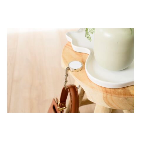 Taschen-/Jackenhalter &#039;Storm&#039; aus Metall Weiß | ohne Werbeanbringung | Nicht verfügbar | Nicht verfügbar