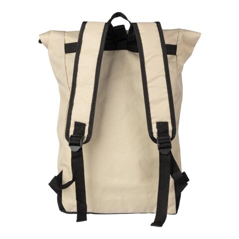 rPET (600D) Rolltop-Rucksack Marlene beige | ohne Werbeanbringung | Nicht verfügbar | Nicht verfügbar