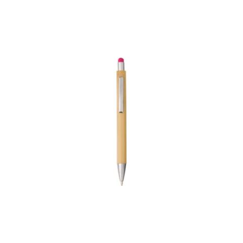Kugelschreiber aus Bambus mit Touchpen pink | ohne Werbeanbringung | Nicht verfügbar | Nicht verfügbar
