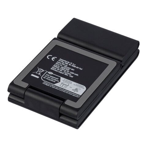 Recyceltes ABS 3-in-1 magnetisches kabelloses Ladegerät Valerio Schwarz | ohne Werbeanbringung