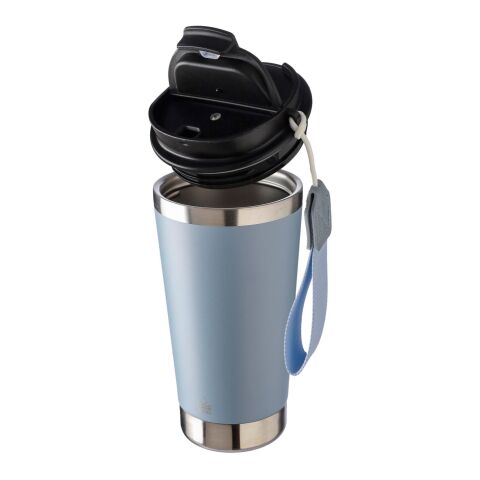 Doppelwandiger Trinkbecher aus recyceltem Edelstahl 500 ml Kayla pastellblau
