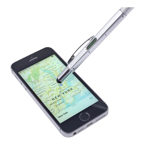 Multifunktionskugelschreiber &#039;Science&#039; aus Kunststoff Silber | ohne Werbeanbringung | Nicht verfügbar | Nicht verfügbar