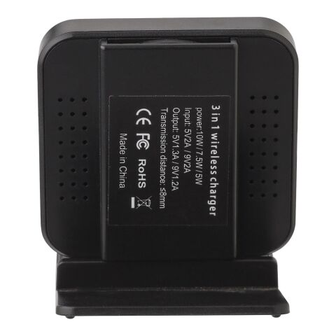 Drahtloses Ladegerät aus Kunststoff Schwarz | ohne Werbeanbringung | Nicht verfügbar | Nicht verfügbar